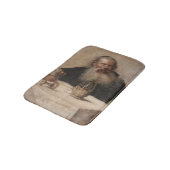 Jüdischer Mensch Trinkwein (von Olga Boznanska) Badematte (Schrägansicht)