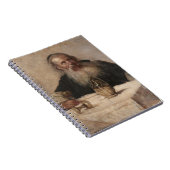 Jüdischer Mensch Trinkwein (von Olga Boznanska) Notizblock (Rechte Seite)