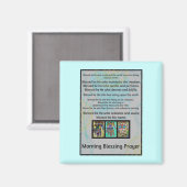 Jüdischer Morgen Segen Gebet Batik Hamsa Magnet (Vorderseite/Rückseite)