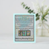 Jüdischer Morgen Segen Gebet Batik Hamsa Postkarte (Stehend Vorderseite)