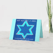 Jüdischer neues Jahr-Davidsstern Karte 1 (Rückseite)