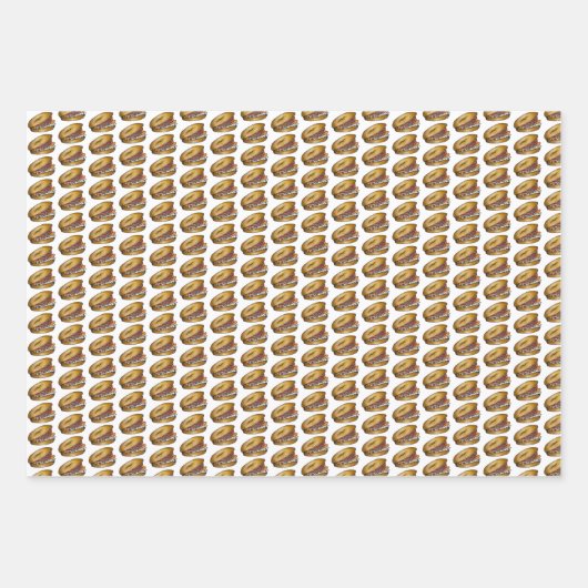 Jüdischer NYC Deli Bagel Capers Lox Creme Chee Geschenkpapier Set (Vorderseite)