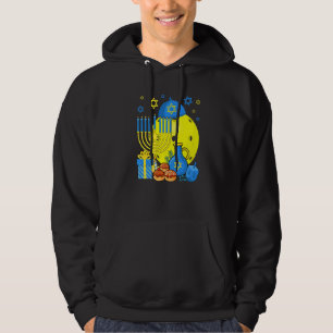 Jüdischer Pickleball-Ball Menorah Frohes Chanukka  Hoodie