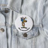 Jüdischer Rentier mit Dreidel-Chrismukkah-Button Button (Beispiel)