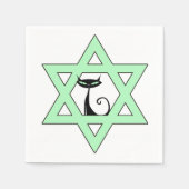 Jüdischer Retro Kitty Cat Star von David Serviette (Vorderseite)