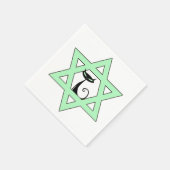 Jüdischer Retro Kitty Cat Star von David Serviette (Ecke)