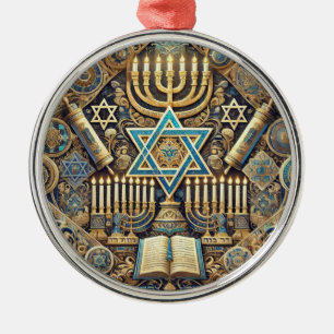 Jüdischer Schmuck für die Inneneinrichtung oder al Ornament Aus Metall