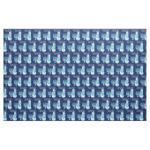 Jüdischer Schneemann Chanukkas blaues Hanukiah Stoff (Yard (91,4 cm))