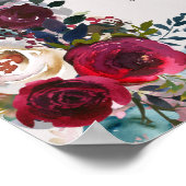 Jüdischer Segen nach dem Essen Al haMichya auf Heb Poster (Ecke)