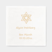 Jüdischer Star Bar/Bat Mitzvah Servietten Mit Folie (Vorderseite)