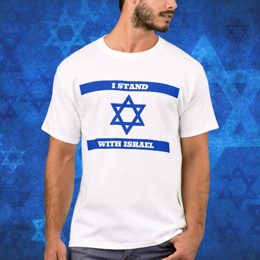 Jüdischer Star der David Flag steht mit Israel T-Shirt