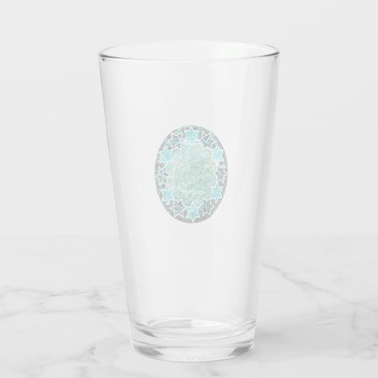 Jüdischer Star Medallion Pub Cup Glas (Rückseite)