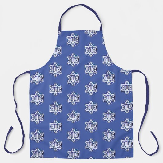 Jüdischer Star Menorah Hanukkah Schürze (Vorderseite)