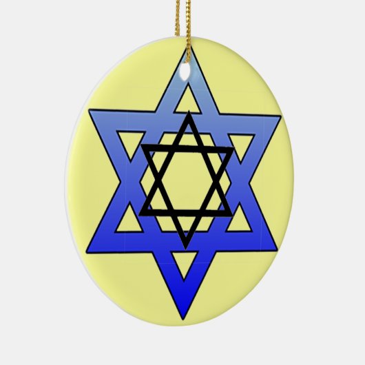 Jüdischer Star, Star von David, Magen David Orname Keramikornament (Rechts)