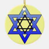 Jüdischer Star, Star von David, Magen David Orname Keramikornament (Vorne)
