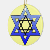Jüdischer Star, Star von David, Magen David Orname Keramikornament (Links)
