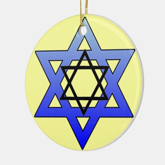 Jüdischer Star, Star von David, Magen David Orname Keramikornament (Links)