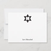 Jüdischer Star von David Bar Mitzvah Danke Mitteilungskarte (Vorderseite)
