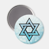 Jüdischer Star von David Blue Magnet (Vorderseite/Rückseite)