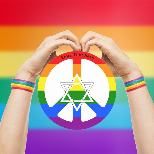 Jüdischer Star von David Gay Praid Rainbow Flag Fr Runder Aufkleber