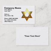 Jüdischer Star von David (Gold) Visitenkarte (Vorne/Hinten)