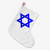 ✡︎ jüdischer Star von David Großer Weihnachtsstrumpf (Vorderansicht (hängend))