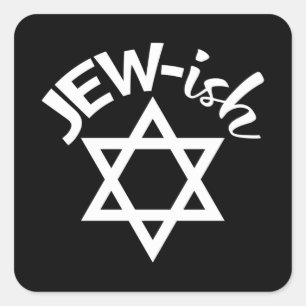 Jüdischer Star von David - jüdisches Weihnachtsges Quadratischer Aufkleber