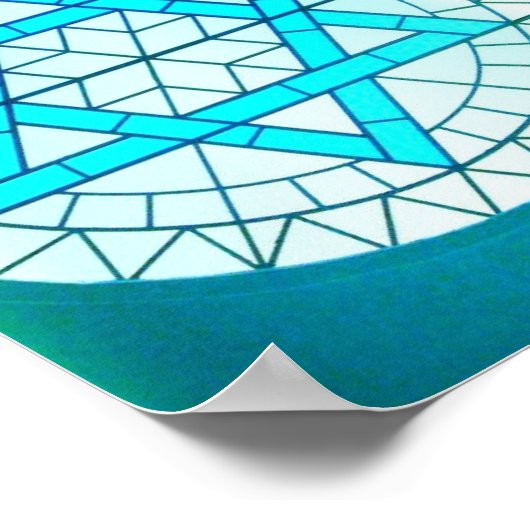 Jüdischer Star von David Poster Print (Ecke)