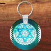Jüdischer Star von David Schlüsselanhänger (Vorderseite)
