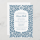 Jüdischer Star von David Verlasst Bar oder Bat Mit Einladung (Vorne/Hinten)