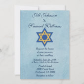 Jüdischer Star von David Wedding Einladung (Vorderseite)