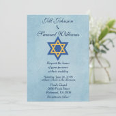 Jüdischer Star von David Wedding Einladung (Stehend Vorderseite)