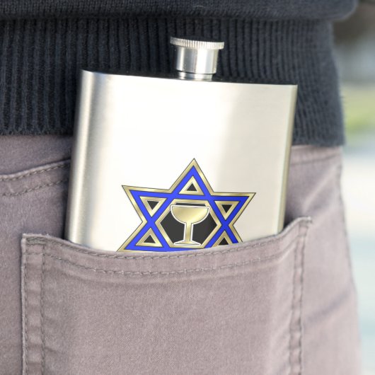 Jüdischer Stern Flachmann (Beispiel)