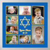 Jüdischer Stern von David Add Your Own Fotos 7 Fot Foliendrucke (Vorderseite)