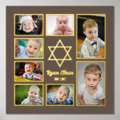 Jüdischer Stern von David Add Your Own Fotos 7 Fot Foliendrucke (Vorderseite)