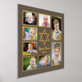 Jüdischer Stern von David Add Your Own Fotos 7 Fot Foliendrucke (Ablage )