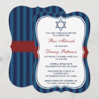 Jüdischer Stern von David Bar Mitzvah, rot, weiß u