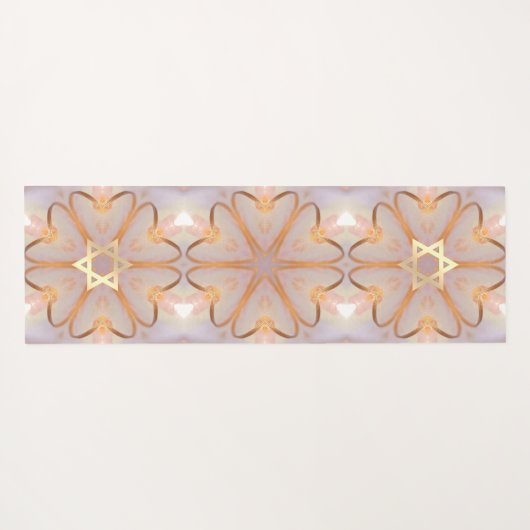 Jüdischer Stern von David, Hübsche leuchtende Herz Yogamatte (Rückseite (Horizontal))