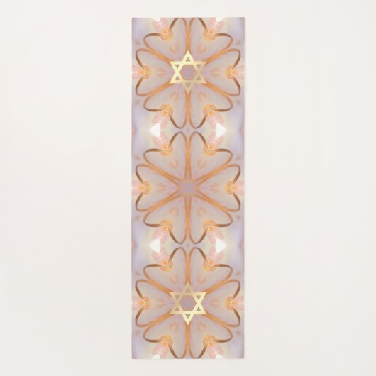 Jüdischer Stern von David, Hübsche leuchtende Herz Yogamatte (Rückseite)