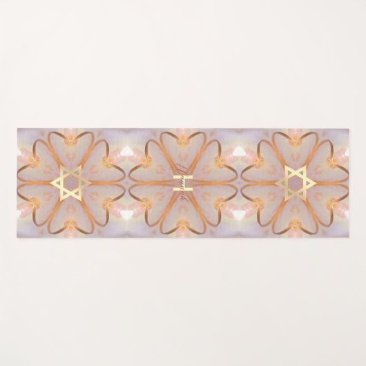 Jüdischer Stern von David, Hübsche leuchtende Herz Yogamatte (Vorderseite (Horizontal))