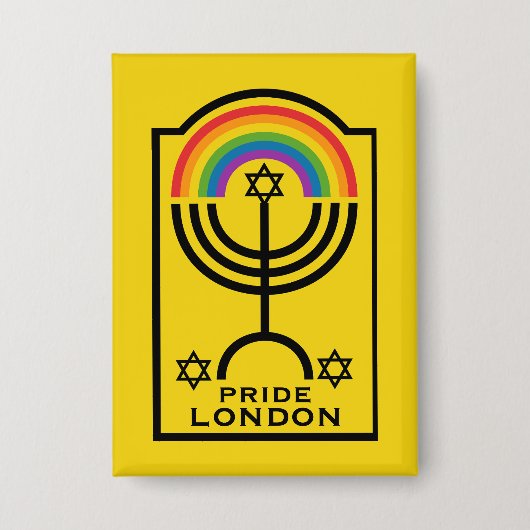 Jüdischer Stolz LGBTQ Button (Vorderseite)
