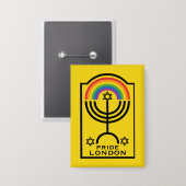 Jüdischer Stolz LGBTQ Button (Vorderseite/Rückseite)