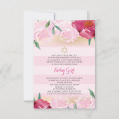 Jüdischer Tag der Mädchennahrung - Rosa Blume & Go Einladung (Vorderseite)