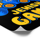 Jüdischer Video Game Controller Gamer Chanukah Boy Poster (Ecke)