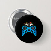 Jüdischer Videospiel-Gamer Chanukka Männer Junge Button (Vorne & Hinten)