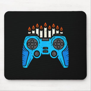 Jüdischer Videospiel-Gamer Chanukka Männer Junge Mousepad