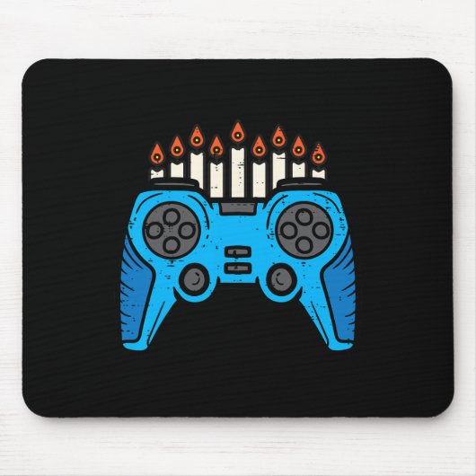 Jüdischer Videospiel-Gamer Chanukka Männer Junge Mousepad (Vorne)