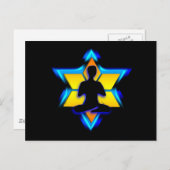 Jüdischer Yoga Postkarte (Vorne/Hinten)