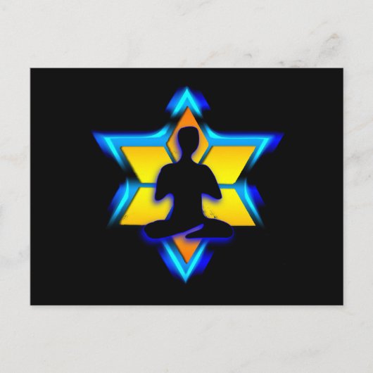 Jüdischer Yoga Postkarte (Vorderseite)