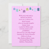 Jüdisches Baby-Girl-Benennung Einladung Hebräisch  (Vorderseite)